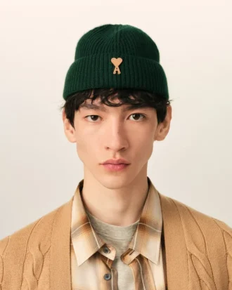Ami de Coeur Beanie en laine verte