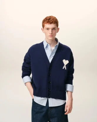 Ami de Coeur Cardigan en laine bleue