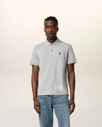 Ami de Coeur Polo en coton gris