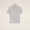 Ami de Coeur Polo en coton gris contrasté