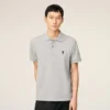 Ami de Coeur Polo en coton gris contrasté