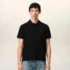 Ami de Coeur Polo en coton noir et rouge