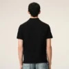 Ami de Coeur Polo en coton noir et rouge