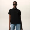 Ami de Coeur Polo en coton noir et rouge