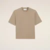 Ami de Coeur T-Shirt en coton beige gaufré