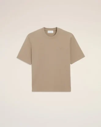 Ami de Coeur T-Shirt en coton beige gaufré