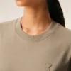 Ami de Coeur T-Shirt en coton beige gaufré