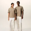 Ami de Coeur T-Shirt en coton beige gaufré