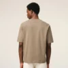 Ami de Coeur T-Shirt en coton beige gaufré