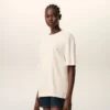 Ami de Coeur T-Shirt en coton blanc avec motif en relief