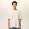 Ami de Coeur T-Shirt en coton blanc avec motif en relief