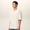Ami de Coeur T-Shirt en coton blanc avec motif en relief