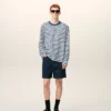 Ami de Coeur T-Shirt en coton bleu à manches longues