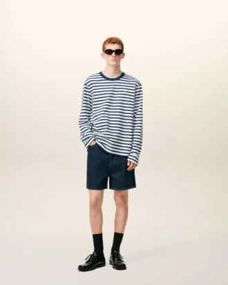 Ami de Coeur T-Shirt en coton bleu à manches longues