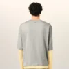 Ami de Coeur T-Shirt en coton gris à effet double manche