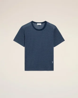 Ami de Coeur T-Shirt en coton rayé bleu