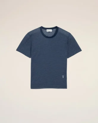 Ami de Coeur T-Shirt en coton rayé bleu