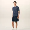 Ami de Coeur T-Shirt en coton rayé bleu