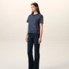 Ami de Coeur T-Shirt en coton rayé bleu