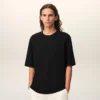 Ami de Coeur T-Shirt noir en coton avec inscription « Ami de Coeur » en relief