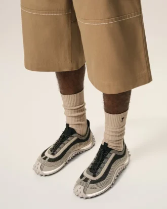 Baskets Mirage en tricot beige