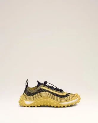 Baskets Mirage en tricot jaune