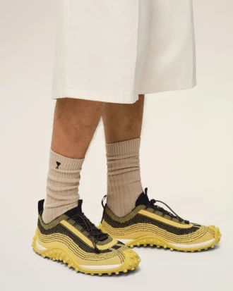 Baskets Mirage en tricot jaune