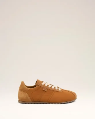 Baskets souples en nylon marron