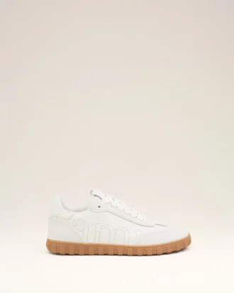 Baskets Step en cuir de vachette blanc