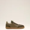 Baskets Step en cuir de vachette vert