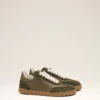 Baskets Step en cuir de vachette vert