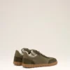 Baskets Step en cuir de vachette vert