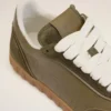 Baskets Step en cuir de vachette vert