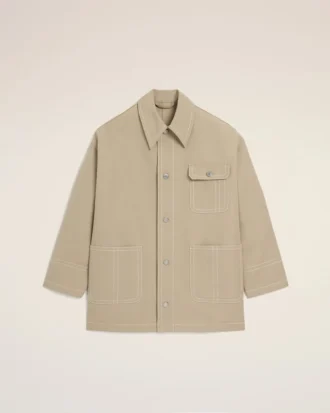 Beige Veste de travail en coton