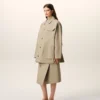 Beige Veste de travail en coton