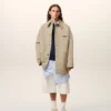 Beige Veste de travail en coton