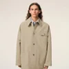 Beige Veste de travail en coton