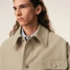 Beige Veste de travail en coton