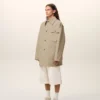 Beige Veste de travail en coton