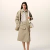 Beige Veste de travail en coton