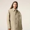 Beige Veste de travail en coton