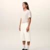 Bermuda ample en coton blanc