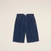 Bermuda ample en coton bleu