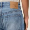 Bermuda ample en coton bleu