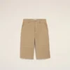Bermuda de travail en coton beige