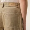 Bermuda de travail en coton beige