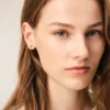 Boucles d’oreilles Ami de Coeur martelées en laiton doré