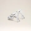 Boucles d&rsquo;oreilles martelées Ami de Coeur en laiton argenté