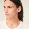 Boucles d&rsquo;oreilles martelées Ami de Coeur en laiton argenté