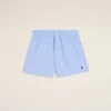 Boxer bleu en coton avec motif Ami de Coeur noir